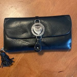 Juicy Couture black leather multi pocket wallet